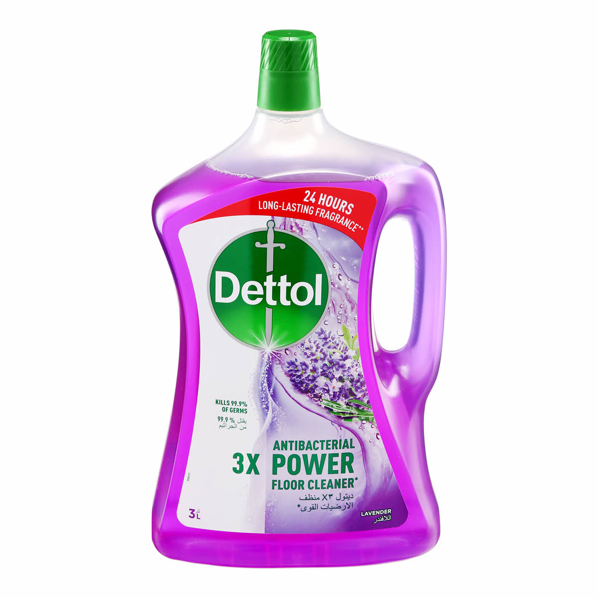 ديتول باور منظف الأرضيات المضاد للبكتريا برائحة اللافندر سعة 3 لتر