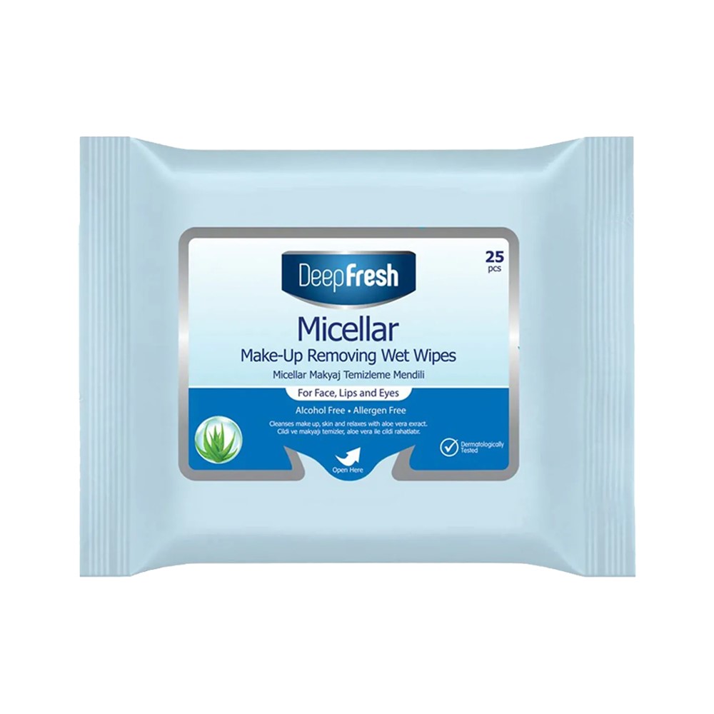 ديب فريش مناديل مزيل المكياج بخلاصة الصبار عدد 25