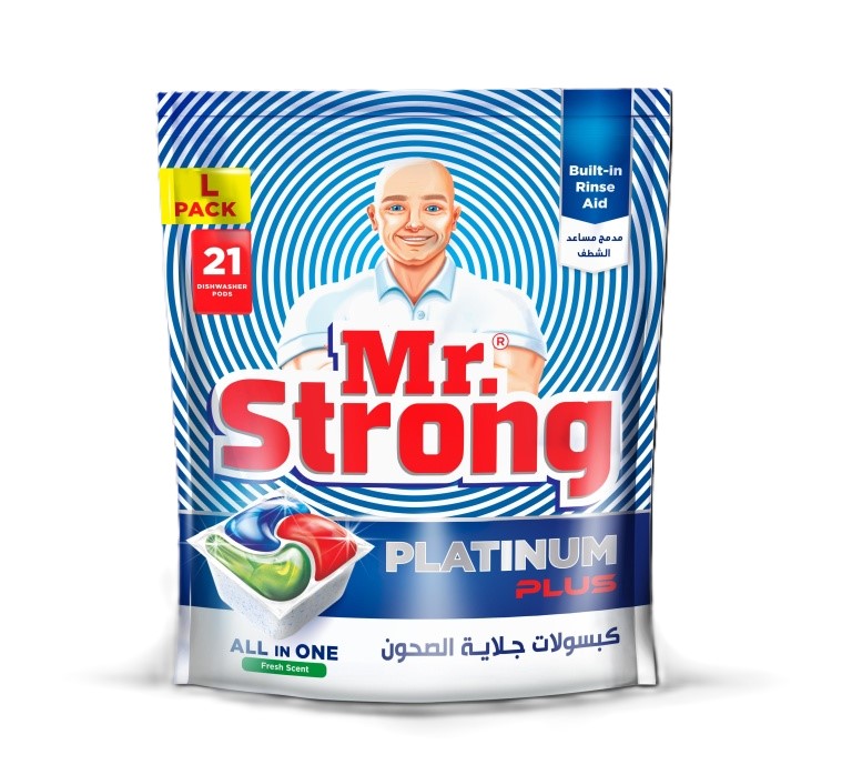 كبسولات جلاية صحون 21 قرص مستر سترونج