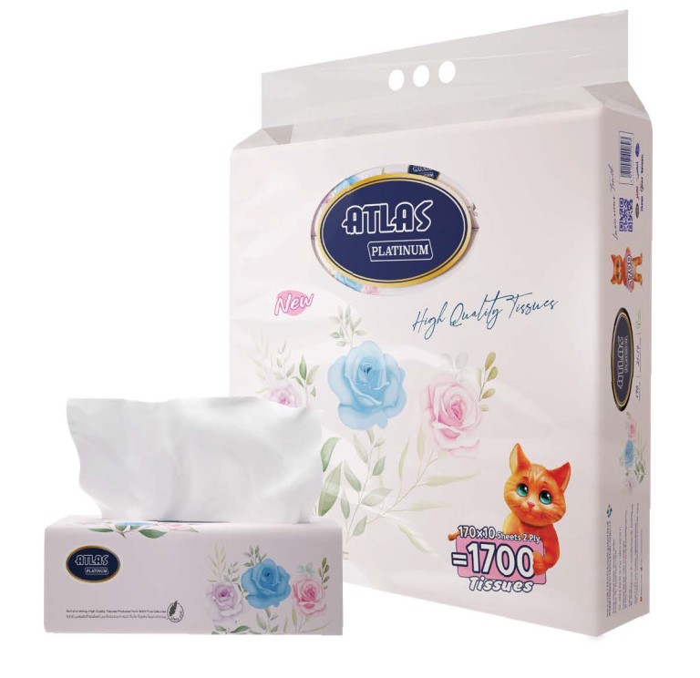 اطلس بلاتينيوم مناديل مزدوجة 170*10
