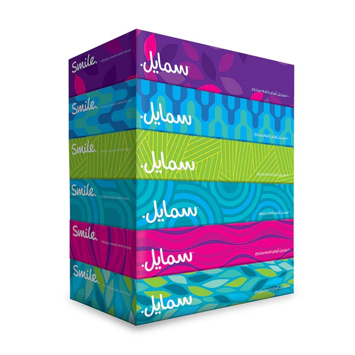 سمايل 100 منديل مزدوج عدد 6