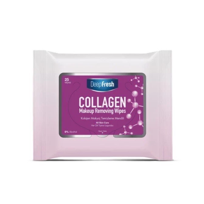 ديب فريش مناديل مزيل المكياج بالكولاجين عدد 25